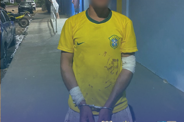 AÇÃO DO 5º BPM RESULTA EM PRISÃO DE FORAGIDO APÓS OCORRÊNCIA DE LESÃO POR ARMA BRANCA