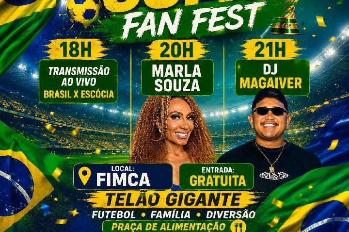 É Hoje: Copa Fan Fest recebe torcedores para Brasil x Escócia em Porto Velho