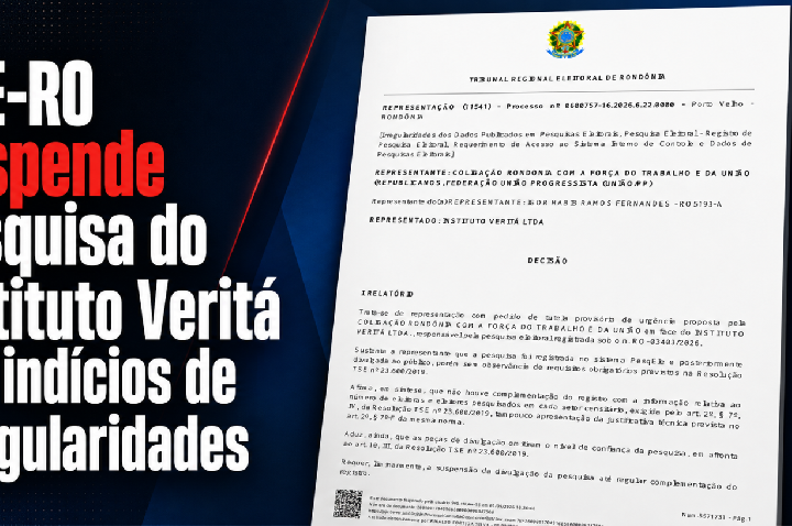 TRE-RO suspende pesquisa do Instituto Veritá por indícios de irregularidades