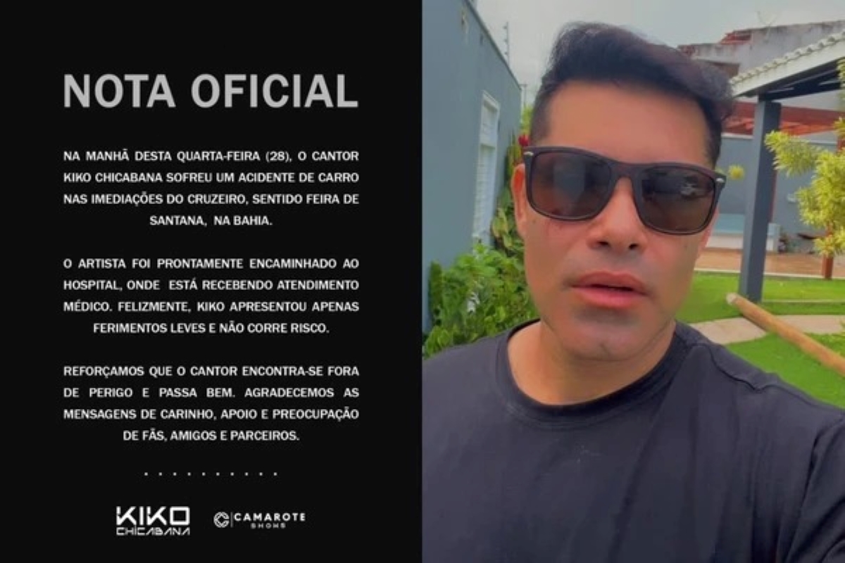 Cantor da banda Chicabana sofre acidente na Bahia: 